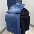 شلوار بوتکات جین آبی جلو دوخت