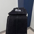 شلوار بوتکات جین آبی جلو دوخت