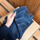 شلوار بوتکات جین آبی جیب هفتی