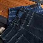 شلوار بوتکات جین آبی جیب هفتی