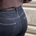 شلوار بوتکات جین آبی جیب هفتی