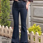 شلوار بوتکات جین آبی جیب هفتی