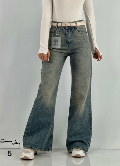 شلوار فلر بگ جین آبی شلوار فلر بگ جین آبی