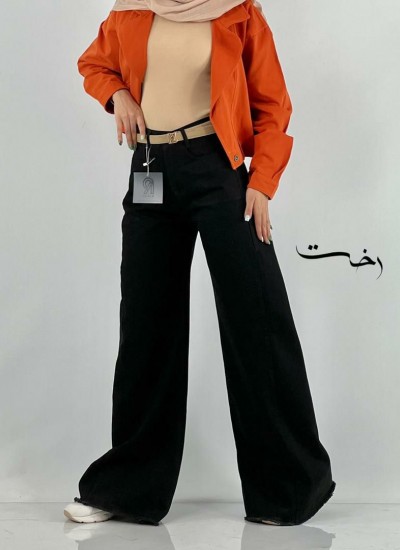 شلوار بگ شافل جین ذغالی و مشکی شلوار بگ شافل جین ذغالی و مشکی