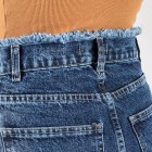 شلوار شافل جین آبی تینتی شلوار شافل جین آبی تینتی