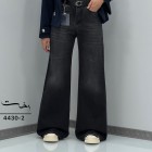 شلوار فلر بگ جین ذغالی و طوسی