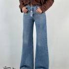 شلوار فلر بگ جین آبی شلوار فلر بگ جین آبی