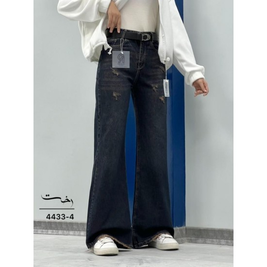 شلوار فلر بگ جین آبی