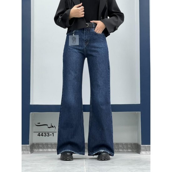 شلوار فلر بگ جین آبی