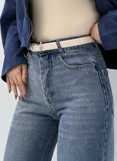 شلوار فلر بگ جین آبی