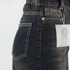 شلوار نیم بگ آبی پشت کش شلوار نیم بگ آبی پشت کش