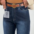 شلوار نیم بگ آبی پشت کش شلوار نیم بگ آبی پشت کش