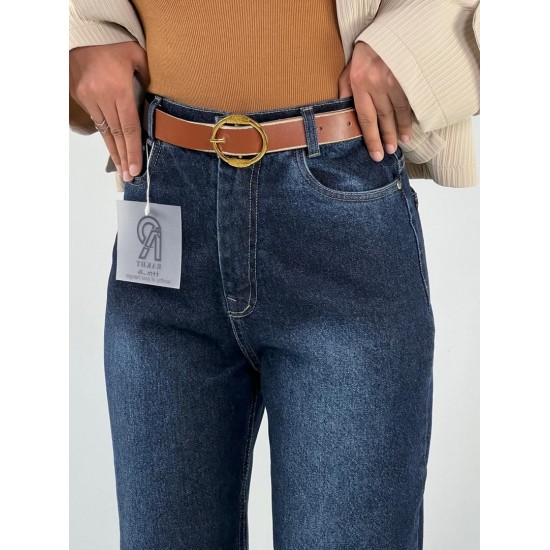 شلوار نیم بگ آبی پشت کش شلوار نیم بگ آبی پشت کش