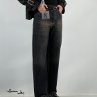 شلوار نیم بگ آبی پشت کش شلوار نیم بگ آبی پشت کش