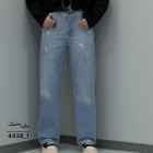 شلوار نیم بگ جین پشت کش آبی شلوار نیم بگ جین پشت کش آبی