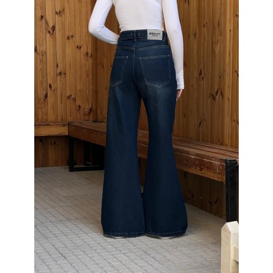 شلوار فلر بگ جین آبی شلوار فلر بگ جین آبی