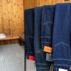 شلوار فلر بگ جین آبی شلوار فلر بگ جین آبی