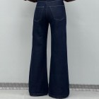 شلوار فلر بگ جین آبی جلو جیب شلوار فلر بگ جین آبی جلو جیب