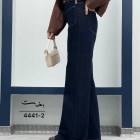 شلوار فلر بگ جین آبی جلو جیب شلوار فلر بگ جین آبی جلو جیب