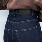 شلوار فلر بگ جین آبی جلو جیب شلوار فلر بگ جین آبی جلو جیب