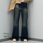 شلوار فلر بگ جین آبی جلو جیب شلوار فلر بگ جین آبی جلو جیب