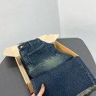 شلوار فلر بگ جین آبی جلو جیب شلوار فلر بگ جین آبی جلو جیب