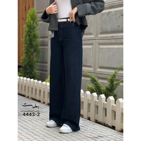 شلوار فلر بگ جین آبی جیب فیلتو شلوار فلر بگ جین آبی جیب فیلتو