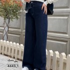 شلوار فلر بگ جین آبی جیب فیلتو شلوار فلر بگ جین آبی جیب فیلتو