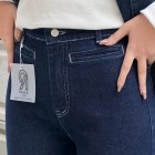 شلوار فلر بگ جین آبی جیب فیلتو شلوار فلر بگ جین آبی جیب فیلتو