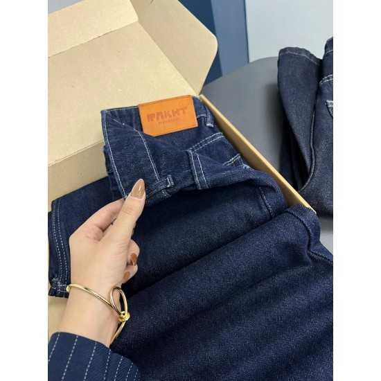 شلوار فلر بگ جین آبی جیب فیلتو شلوار فلر بگ جین آبی جیب فیلتو