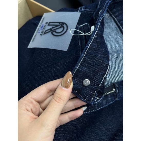 شلوار فلر بگ جین آبی جیب فیلتو شلوار فلر بگ جین آبی جیب فیلتو