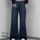 شلوار فلر بگ جین آبی جیب فیلتو