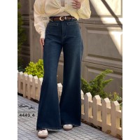 شلوار فلر بگ جین آبی جیب فیلتو