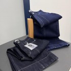 شلوار فلر بگ جین آبی دمپا دوخت