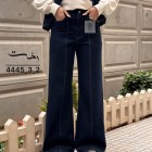 شلوار فلر بگ جین آبی دمپا دوخت