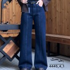 شلوار فلر بگ جین آبی دمپا دوخت