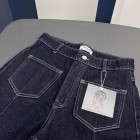 شلوار فلر بگ جین دو جیب جلو دوخت