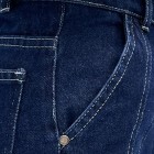 شلوار فلر بگ جین آبی جلو دوخت