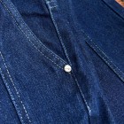 شلوار فلر بگ جین آبی جلو دوخت