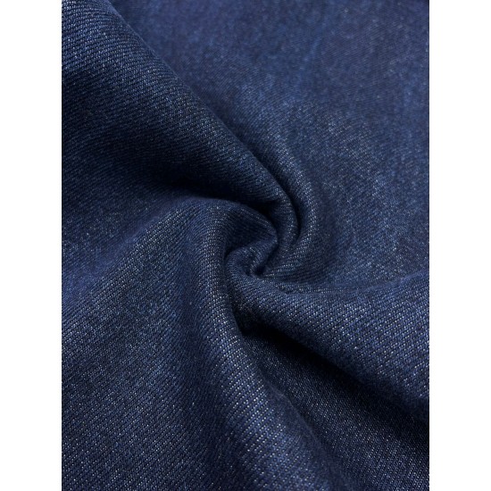 شلوار فلر بگ جین آبی جلو دوخت