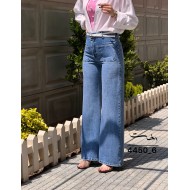 شلوار فلر بگ جین آبی جلو جیب شلوار فلر بگ جین آبی جلو جیب