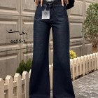 شلوار فلر بگ جین آبی جیب هلالی شلوار فلر بگ جین آبی جیب هلالی