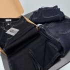 شلوار فلر بگ جین آبی جیب هلالی شلوار فلر بگ جین آبی جیب هلالی