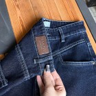 شلوار فلر بگ جین آبی کمر V