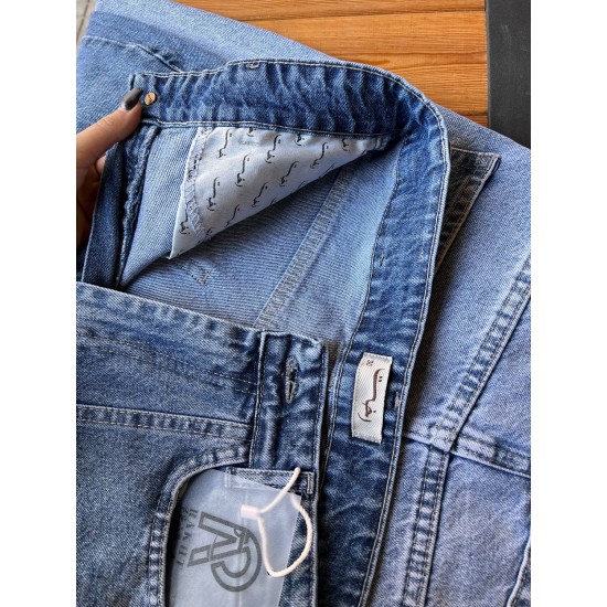 شلوار فلر بگ جین رزاس