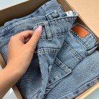 شلوار فلر بگ جکپات آبی ژیکان شلوار فلر بگ جکپات آبی ژیکان