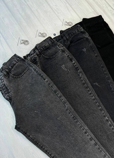 شلوار مام فیت قد بلند مشکی و ذغالی شلوار مام فیت قد بلند مشکی و ذغالی