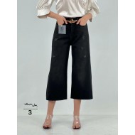 شلوار واید کمر ساده ذغالی و مشکی 2 شلوار واید کمر ساده ذغالی و مشکی 2