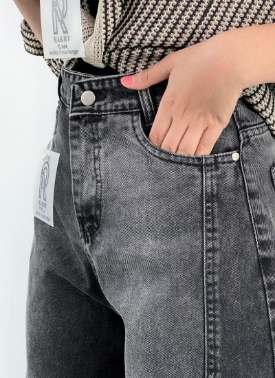 شلوار جورتس جین ذغالی شلوار جورتس جین ذغالی