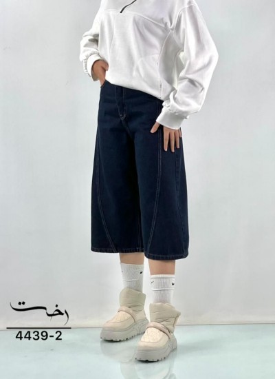 شلوار جورتس جین آبی شلوار جورتس جین آبی